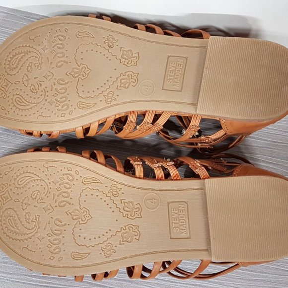 Steve Madden 'Cretee' Strappy Gladiator Sandal Brown Womens Size 4 - Picture 6 of 6